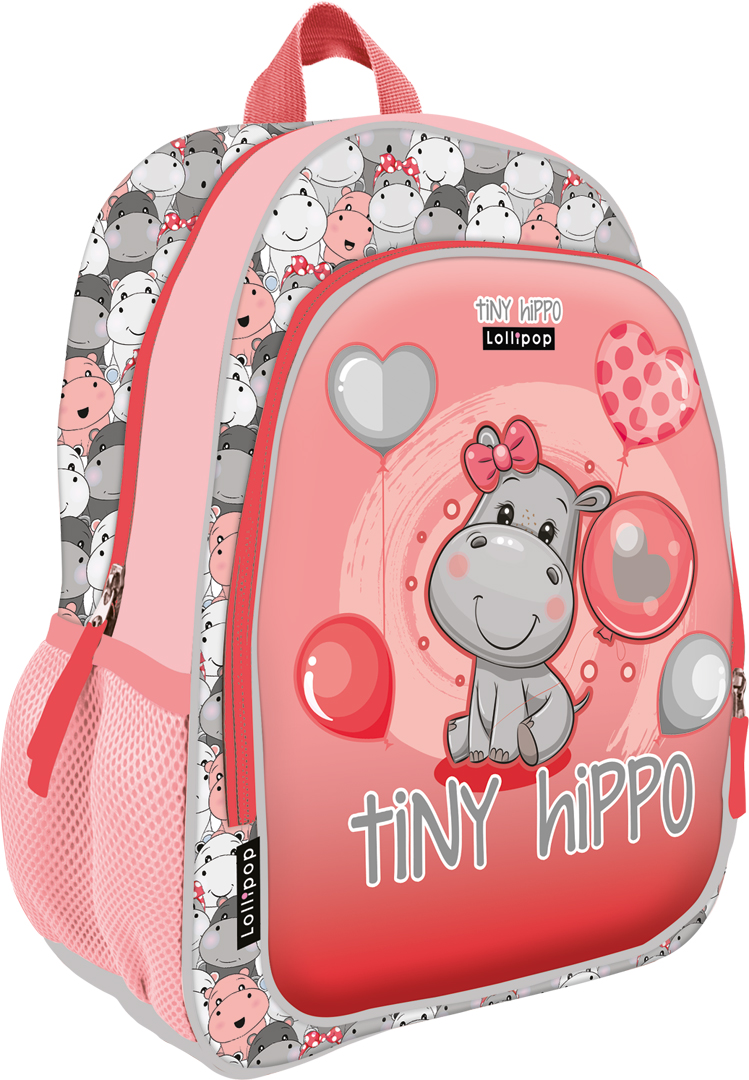 Ghiozdan școalăr  Lizzy Card Lollipop Thiny Hippo - Junior +