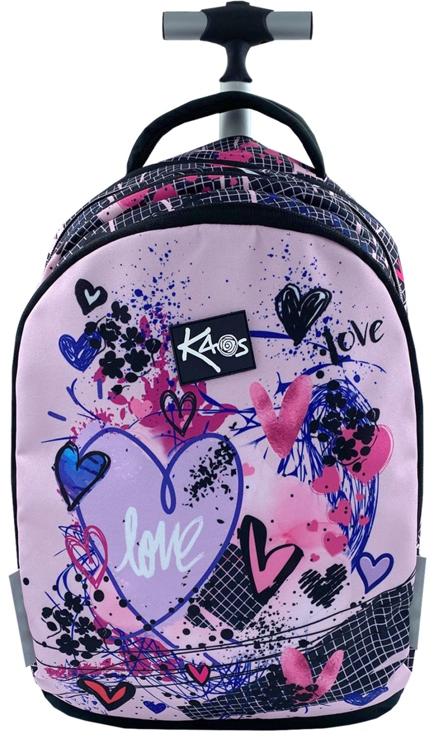Rucsac pe roți Kaos 2 în 1 - Pink Love