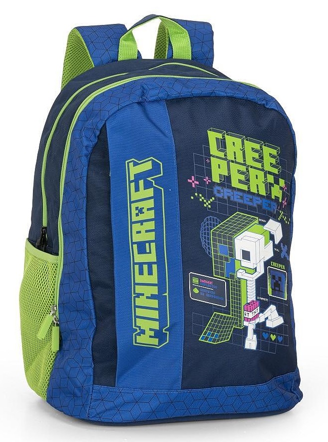 Ghiozdan Panini Minecraft - Creeper Anatomy Neon