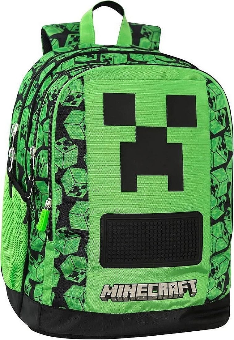 Rucsac școlar Panini Minecraft - Creepers, 3 compartimente
