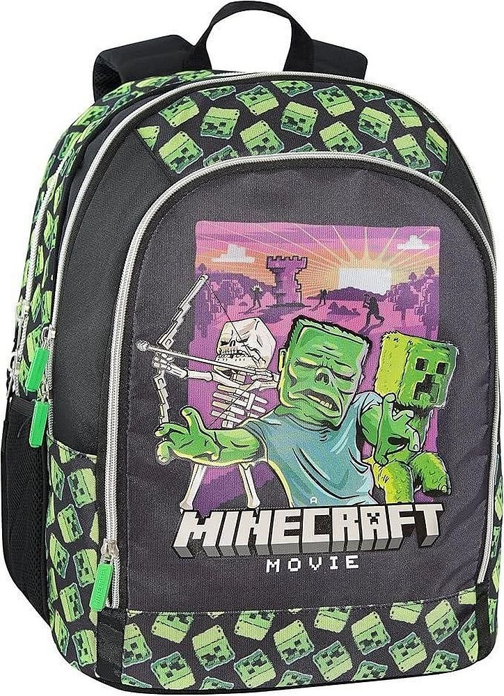 Rucsac școlar Panini Minecraft - Movie, 3 compartimente