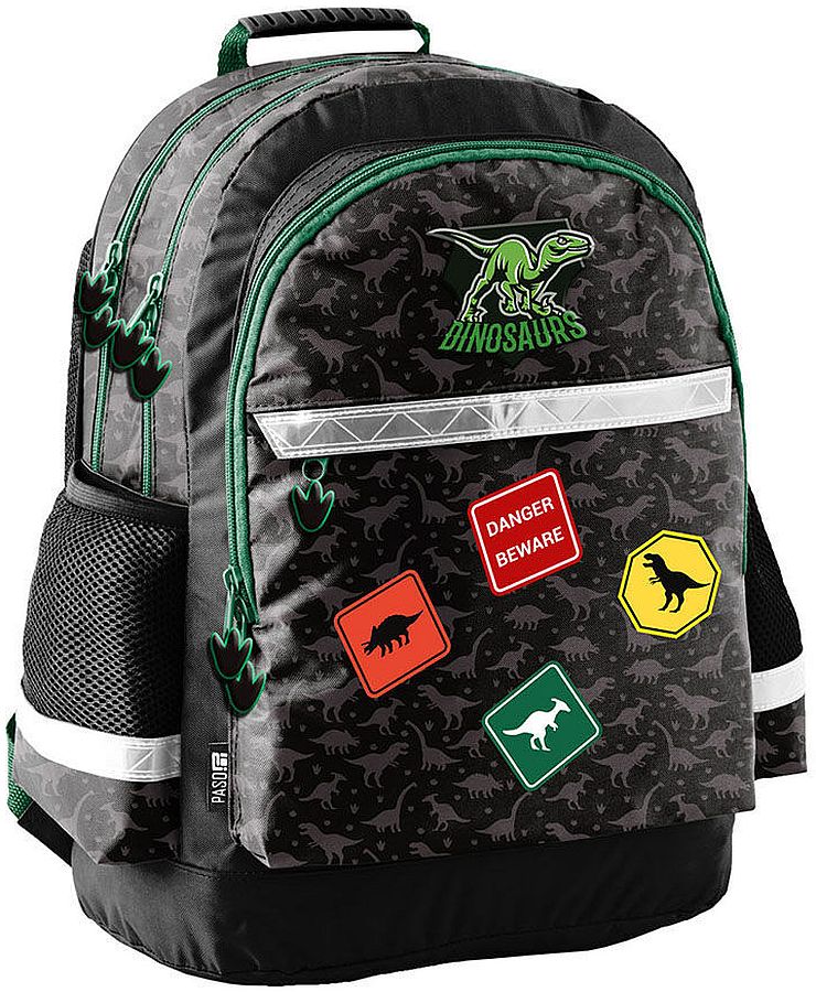 Rucsac școlar Paso Dinosaur - Danger, cu 2 compartimente