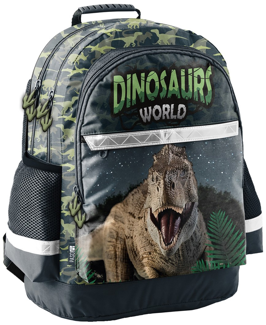 Ghiozdan școlar Paso Dinosaur - Cu 2 compartimente, 19 l