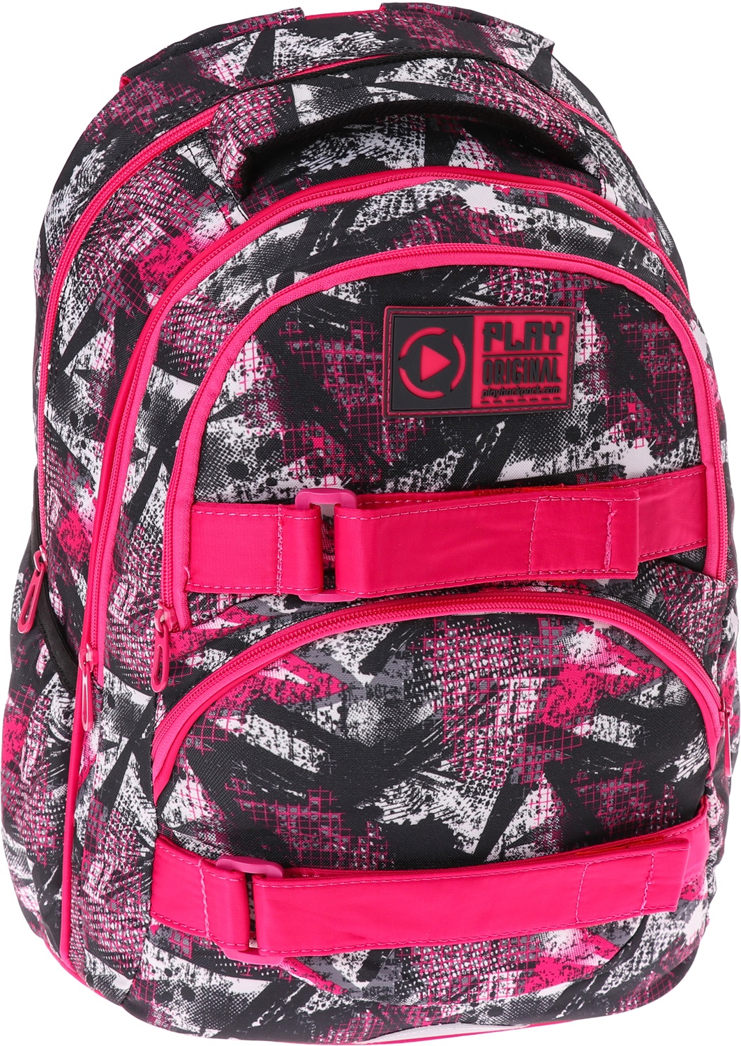 Ghiozdan școlar ergonomic Play Dexter Mini - Abstract Pink
