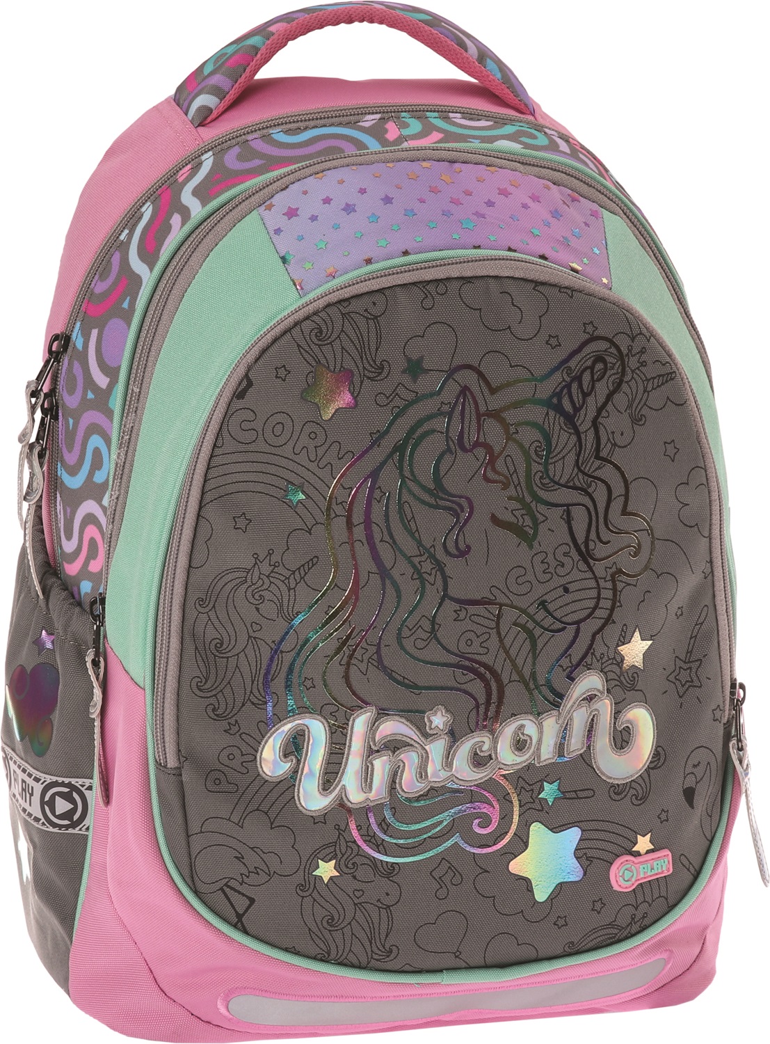 Ghiozdan școlar Play Maxx - Unicorn Pastel