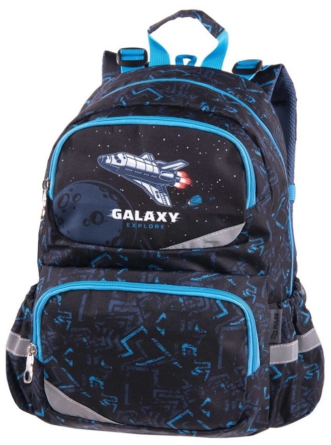 Ghiozdan școlar Pulse Anatomic - Galaxy, 3 compartimente