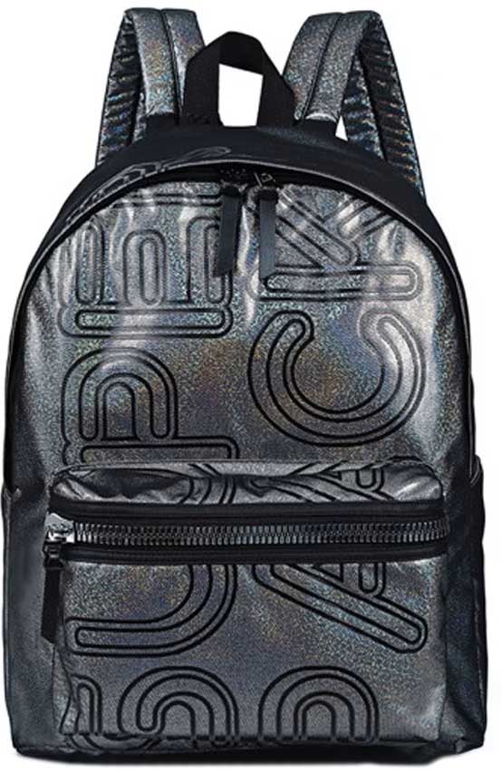 Ghiozdan școlar S. Cool Super Pack - Negru metalizat, cu 1 compartiment