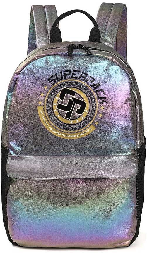 Ghiozdan școlar S. Cool Super Pack - Metalic, cu 1 compartiment