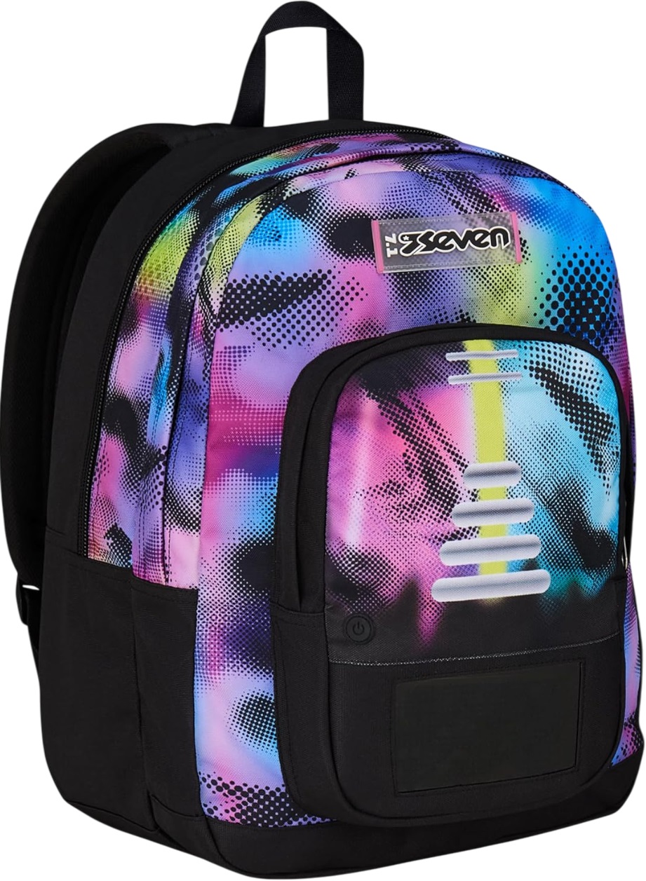 Ghiozdan școlar Seven Freethink - Write Down,  Fluo, 34 l