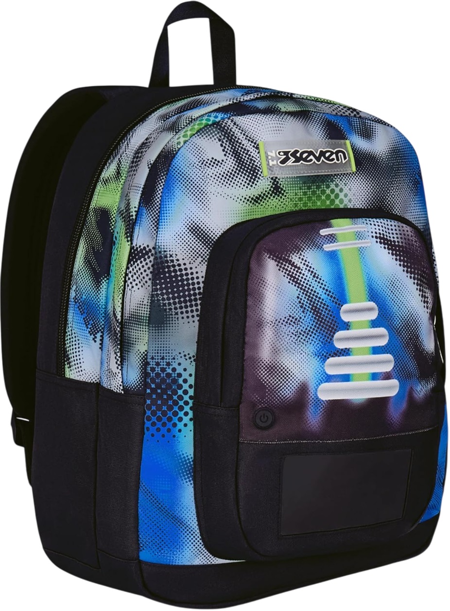 Ghiozdan școlar Seven Freethink - Write Down,  Green, 34 l
