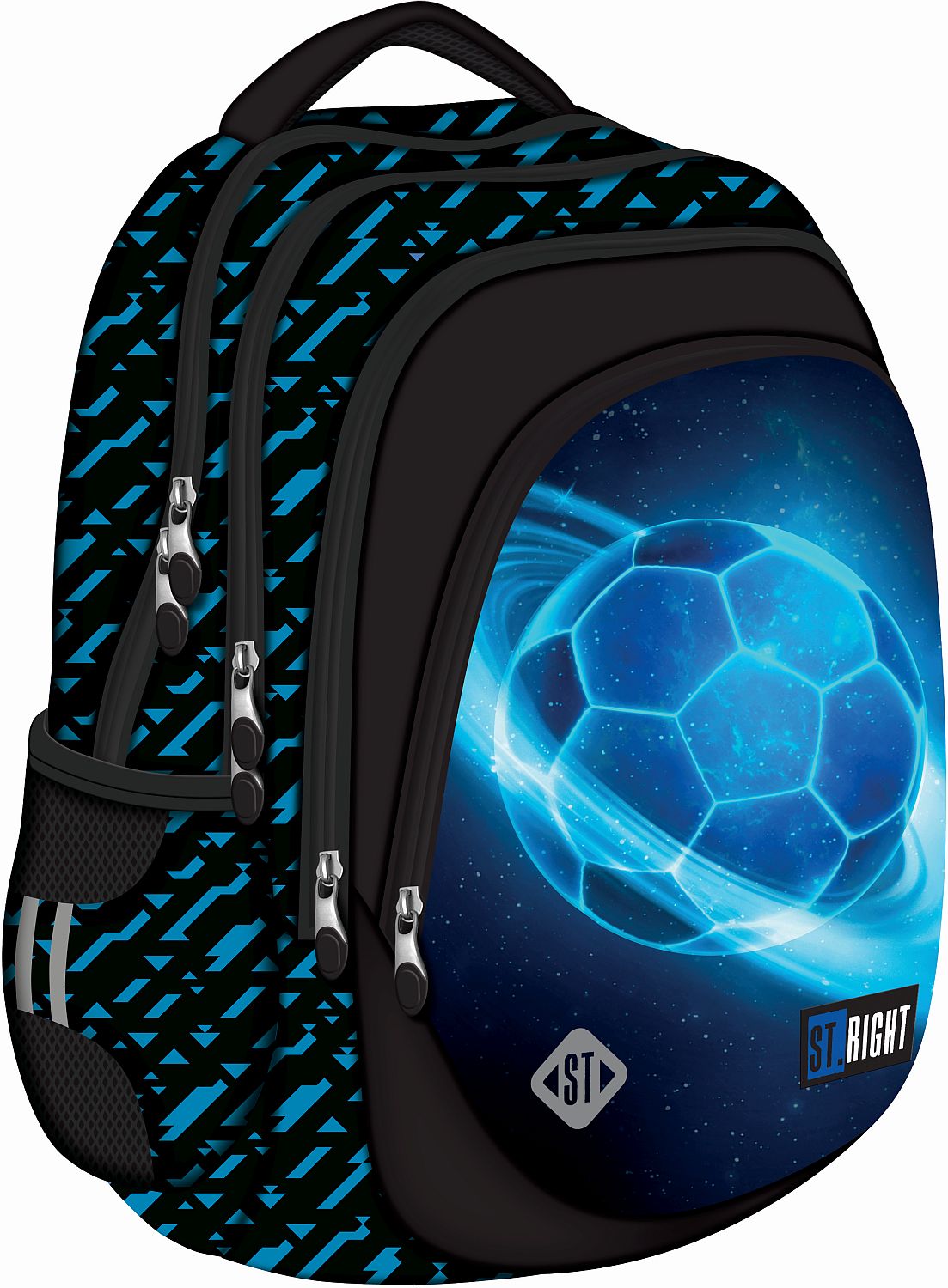 Ghiozdan St. Right Cosmic Soccer - 4 compartimente , 23 l