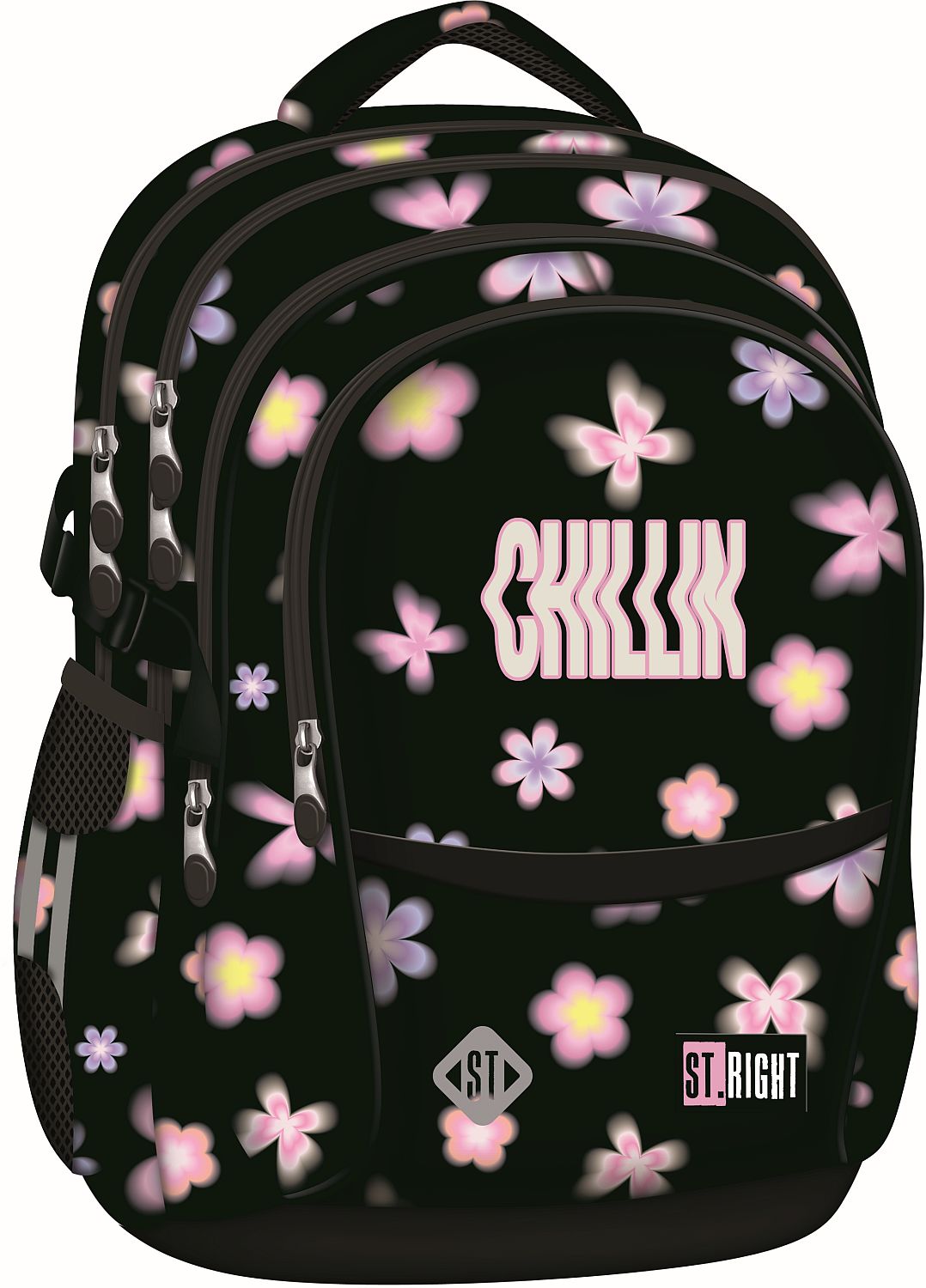 Ghiozdan școlar St. Right Flower Mood - 4 compartimente , 23 l