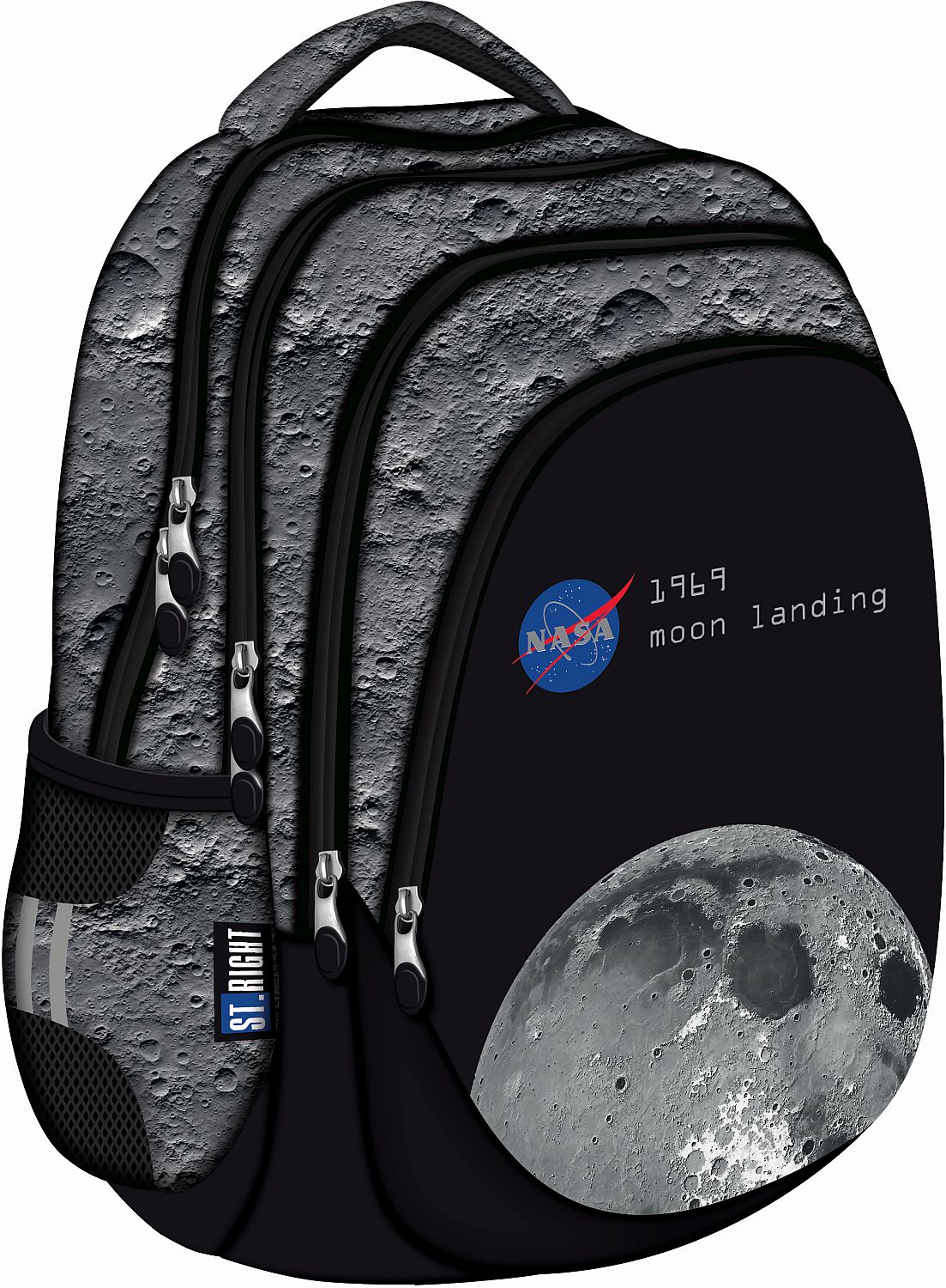 Ghiozdan școlar St. Right Moon View - 4 compartimente, 23 l