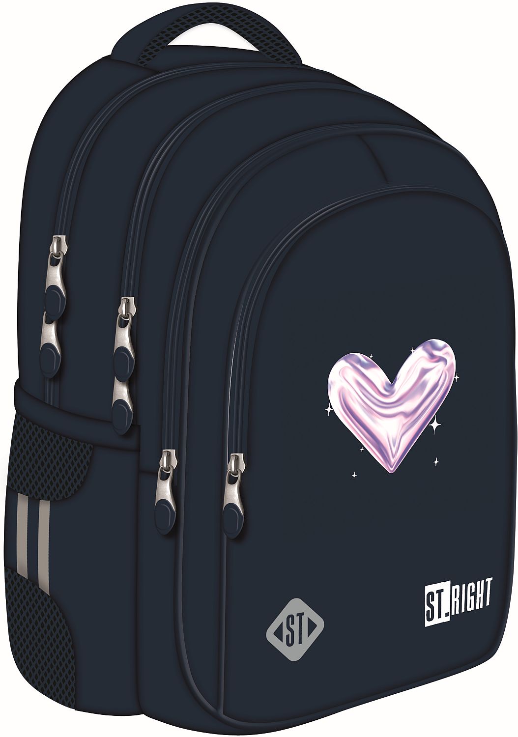 Ghiozdan școlar St. Right Moonlight Heart - 4 compartimente