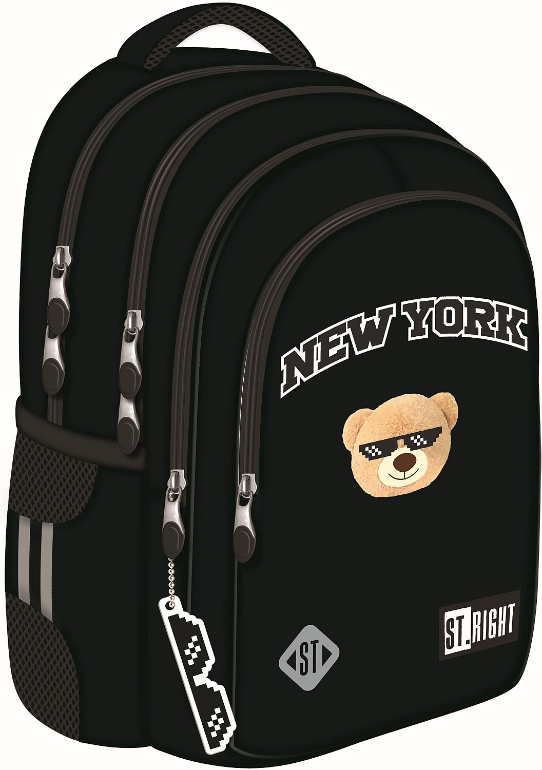 Ghiozdan școlar St. Right NYC Mood - 4 compartimente , 22 l