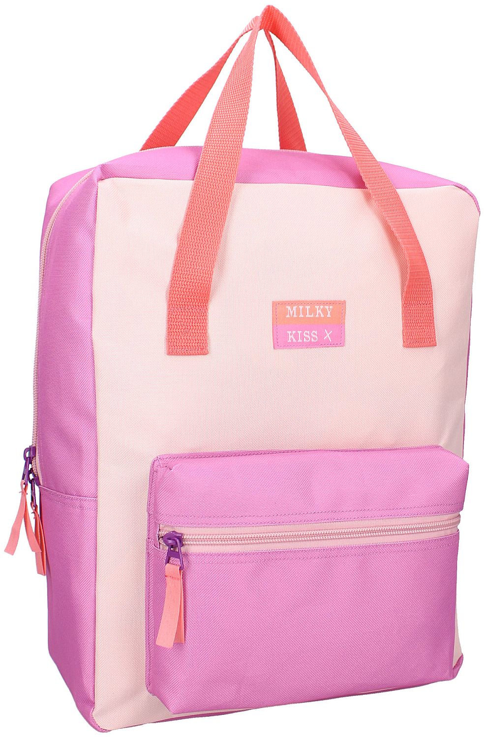 Rucsac școlar Vadobag Milky Kiss - Bright Vibes, roz