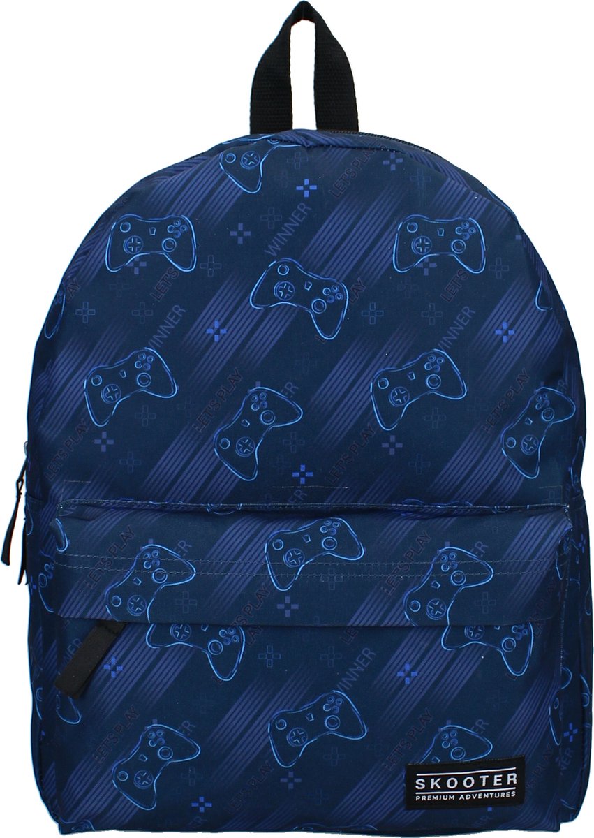 Ghiozdan școlar Vadobag Skooter - Gamers Unite, albastru