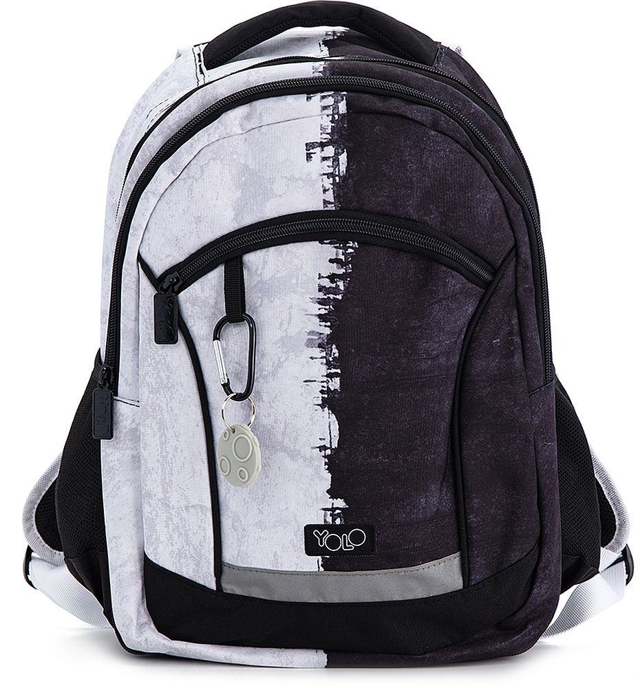Rucsac școlar YOLO - Black And White, 2 in 1