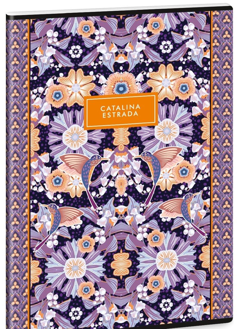 Caiet pentru elevi Ars Una Catalina Estrada - Flower Lili, A4, cu 2 margini, 40 de foi