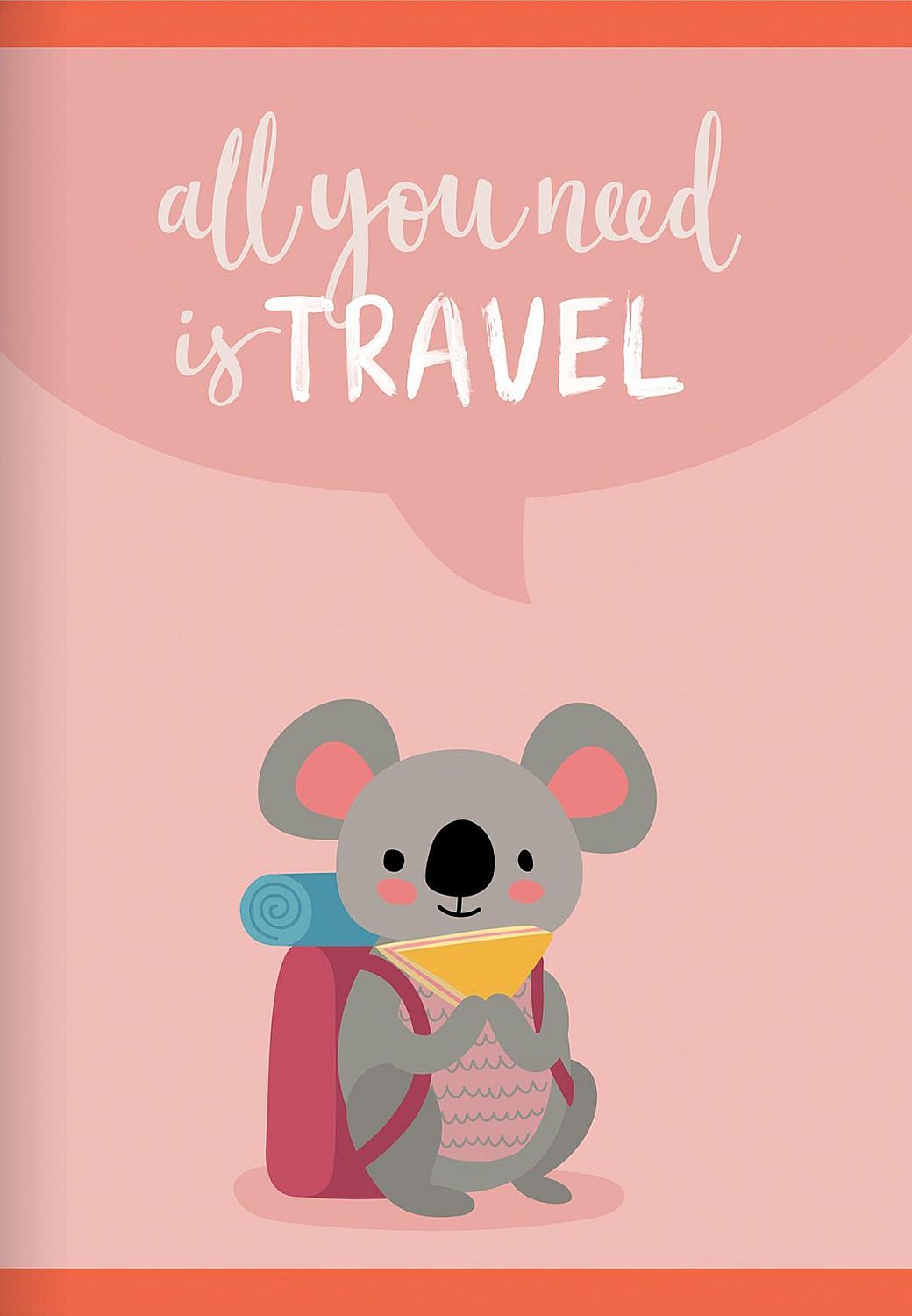 Caiet Keskin Color Travellers - A4, 40 coli, rânduri largi, sortiment