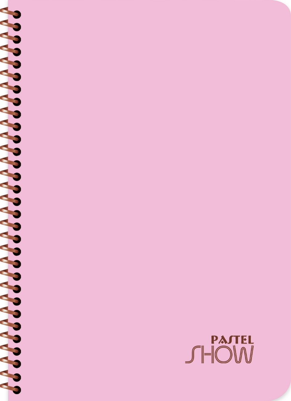 Caiet cu spirală Keskin Color Pastel Show - A4, 40  coli, rânduri largi, sortiment