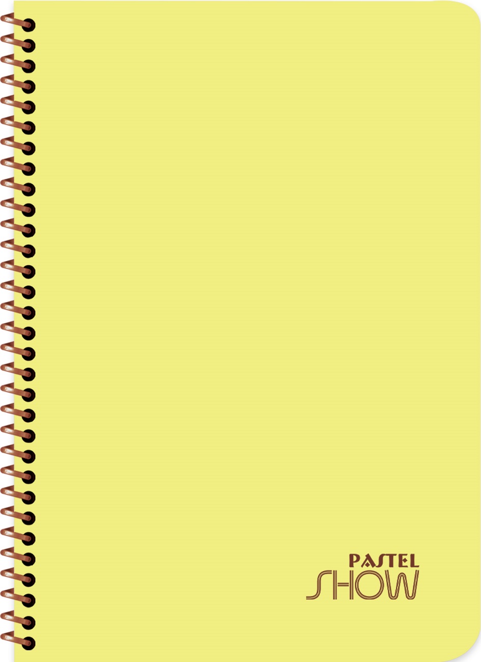 Caiet cu spirală Keskin Color Pastel Show - A4, 60 coli, rânduri largi, sortiment