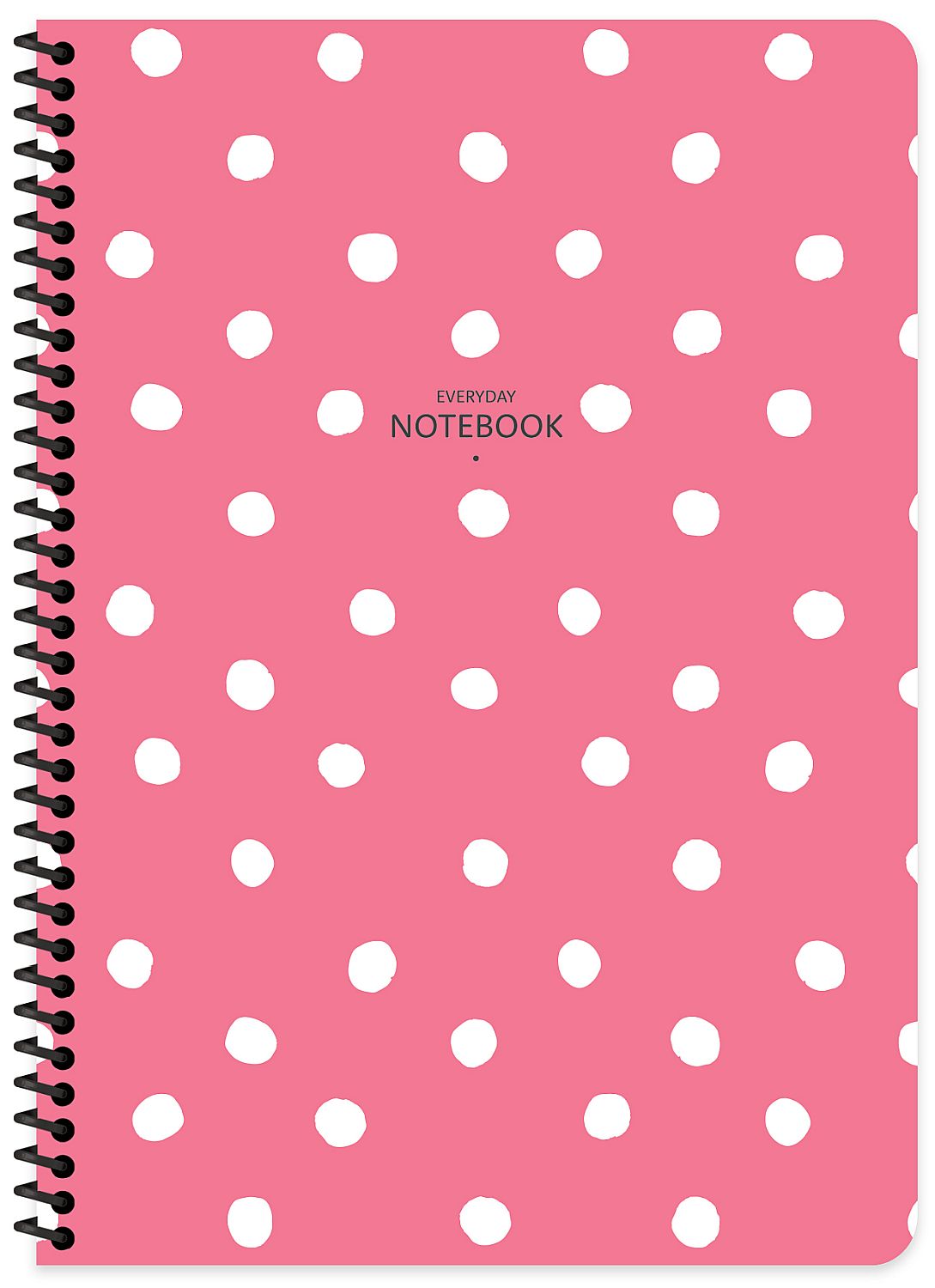 Caiet cu spirală Keskin Color Polka Dot - A6, 80 file, rânduri late, sortiment