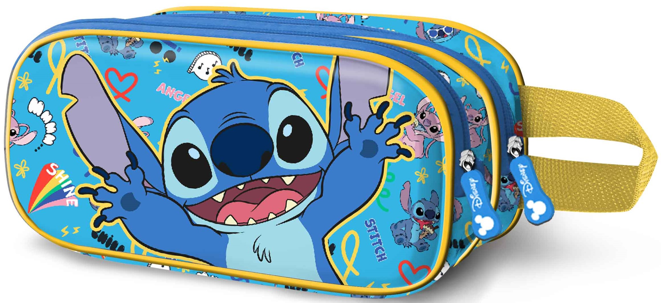 Penar școlar 3D Karactermania Lilo & Stitch - Hello, 2 fermoare