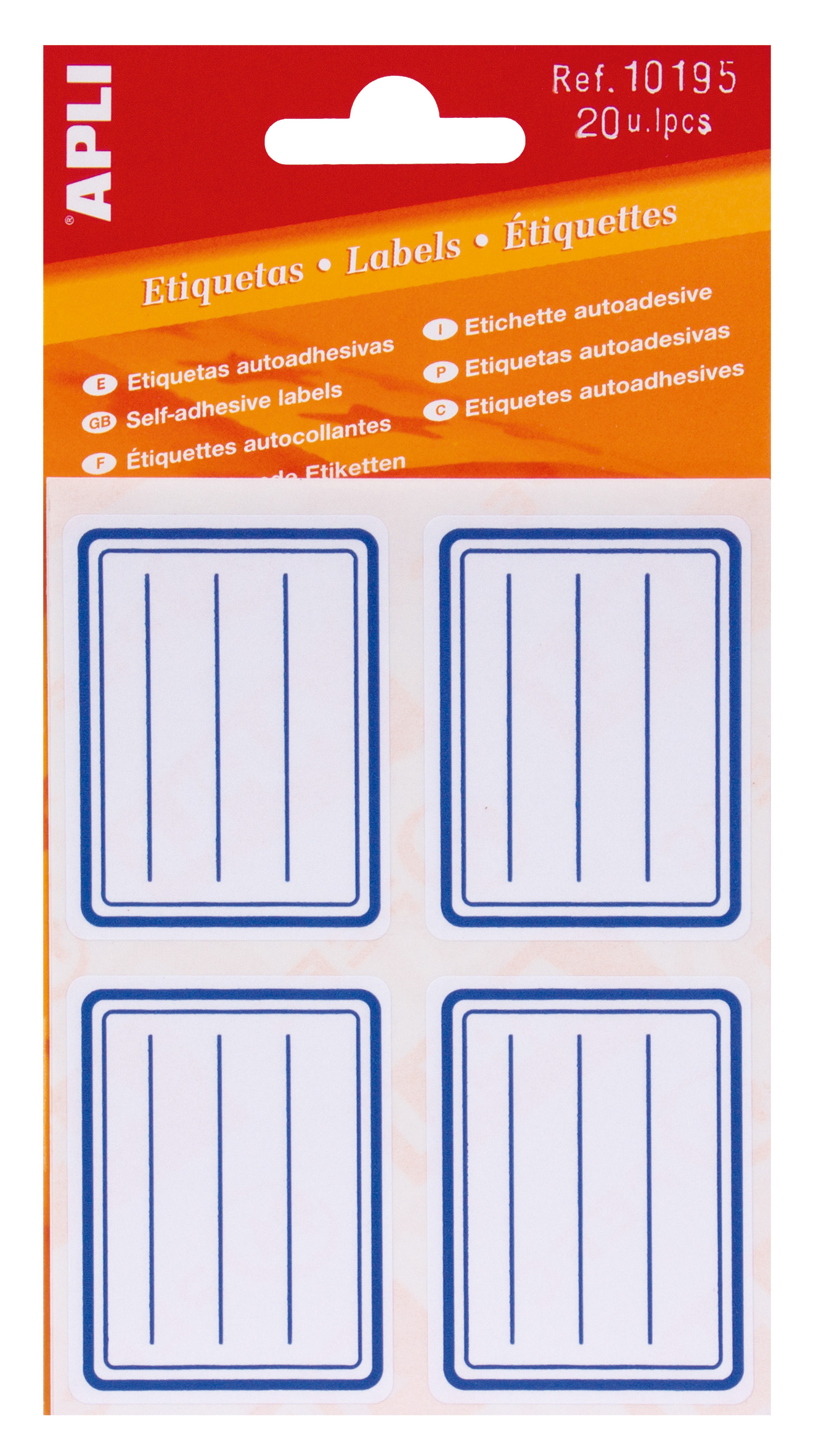 Etichete pentru elevi APLI - 20 buc, cu rânduri