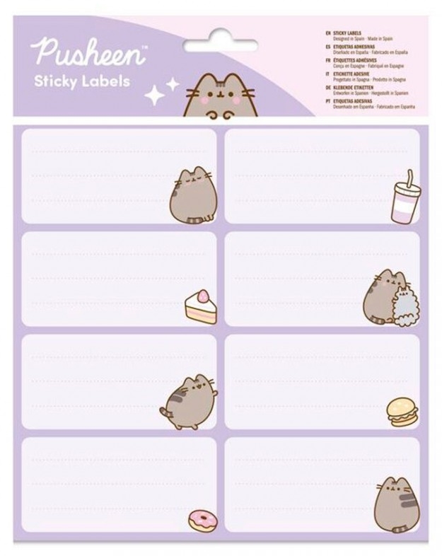 Etichete școlare Grupo Erik Pusheen Moments - 16 bucăți