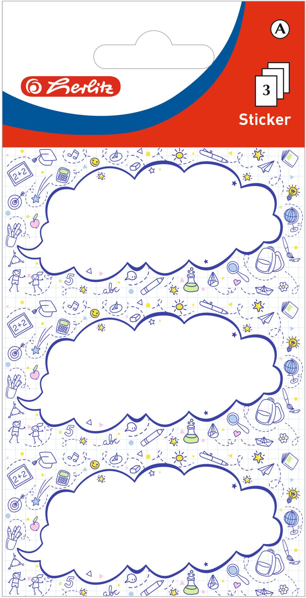 Etichete școlare Herlitz - Clouds, 9 buc