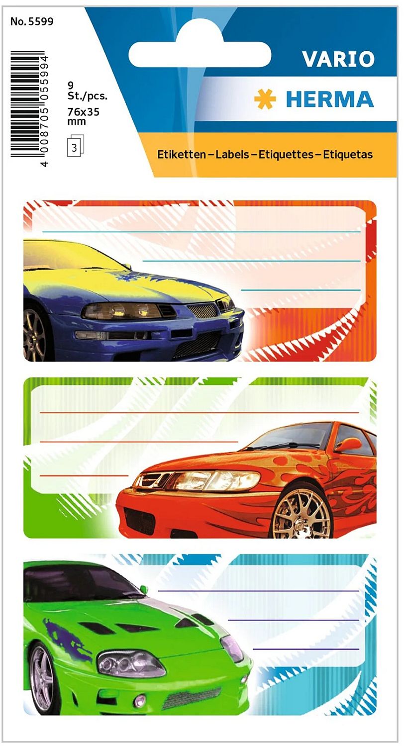 Etichete școlare Herma - Tuning, 9 buc