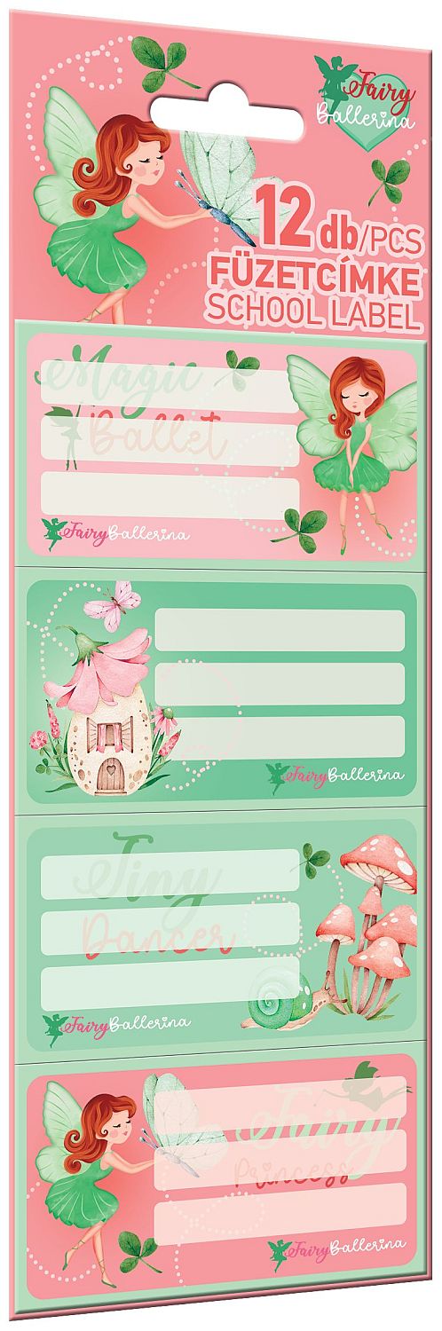 Etichete școlare  Lizzy Card Fairy Ballerina - 12 buc.
