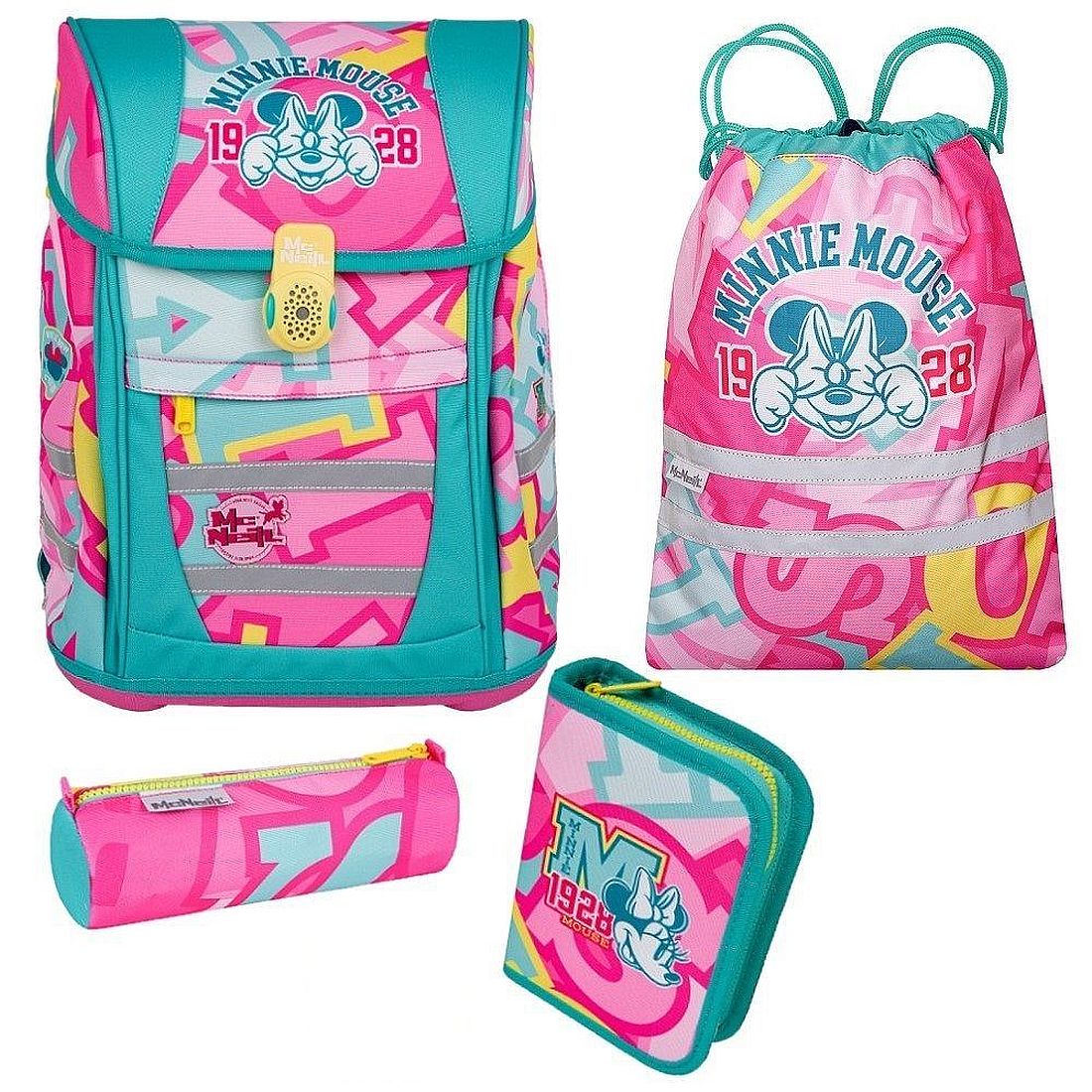Set școlar Cool Pack Minnie Mouse - Ghiozdan, două penare și sac de sport