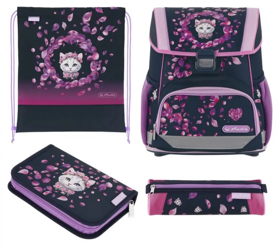 Set școlar Herlitz Loop Plus - Blossom Dance, hiozdan , două penare…