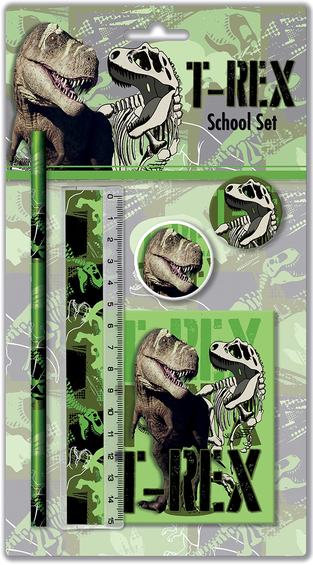 Set de rechizite școlare Graffiti T-Rex - T-Rex, 5 piese
