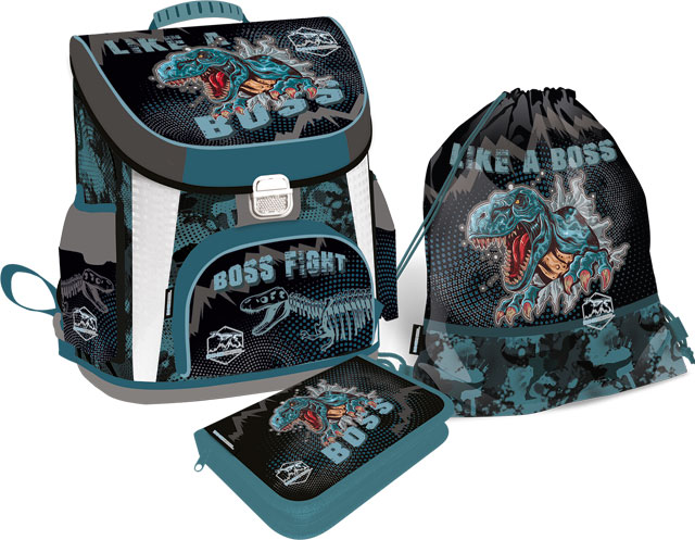 Set școlar Lizzy Card Dino Cool Boss - 3 în 1