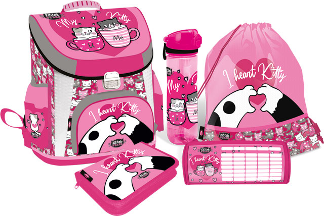 Set școlar Lizzy Card KitTok Heart Kitty -  5 în 1