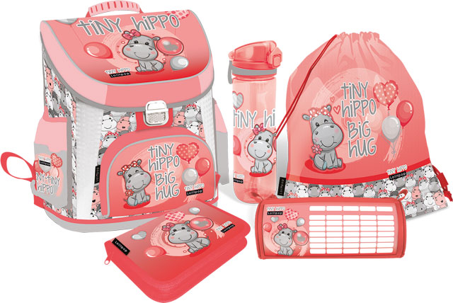 Set școlar Lizzy Card Lollipop Thiny Hippo - 5 în 1