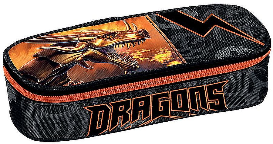 Penar pătrat pentru școală Graffiti Dragons - Cu 1 fermoar