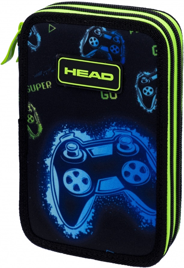 Penar școlar Astra Head - Joc neon, 2 fermoare