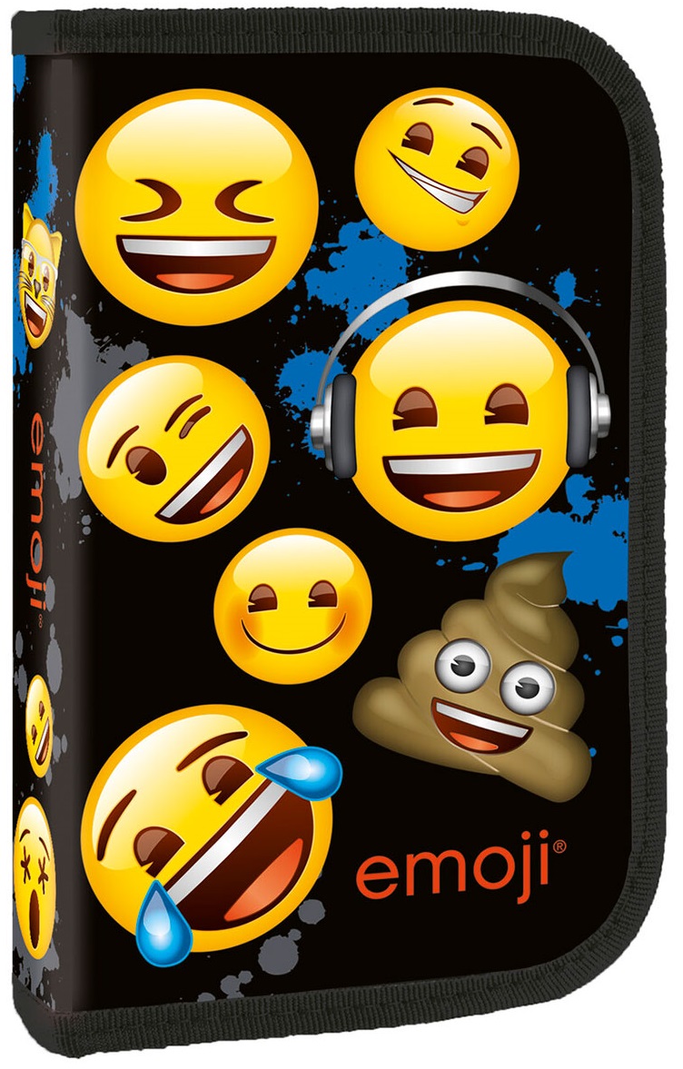 Penar școlar Derform  - Emoji, cu 1 fermoar si doua clape