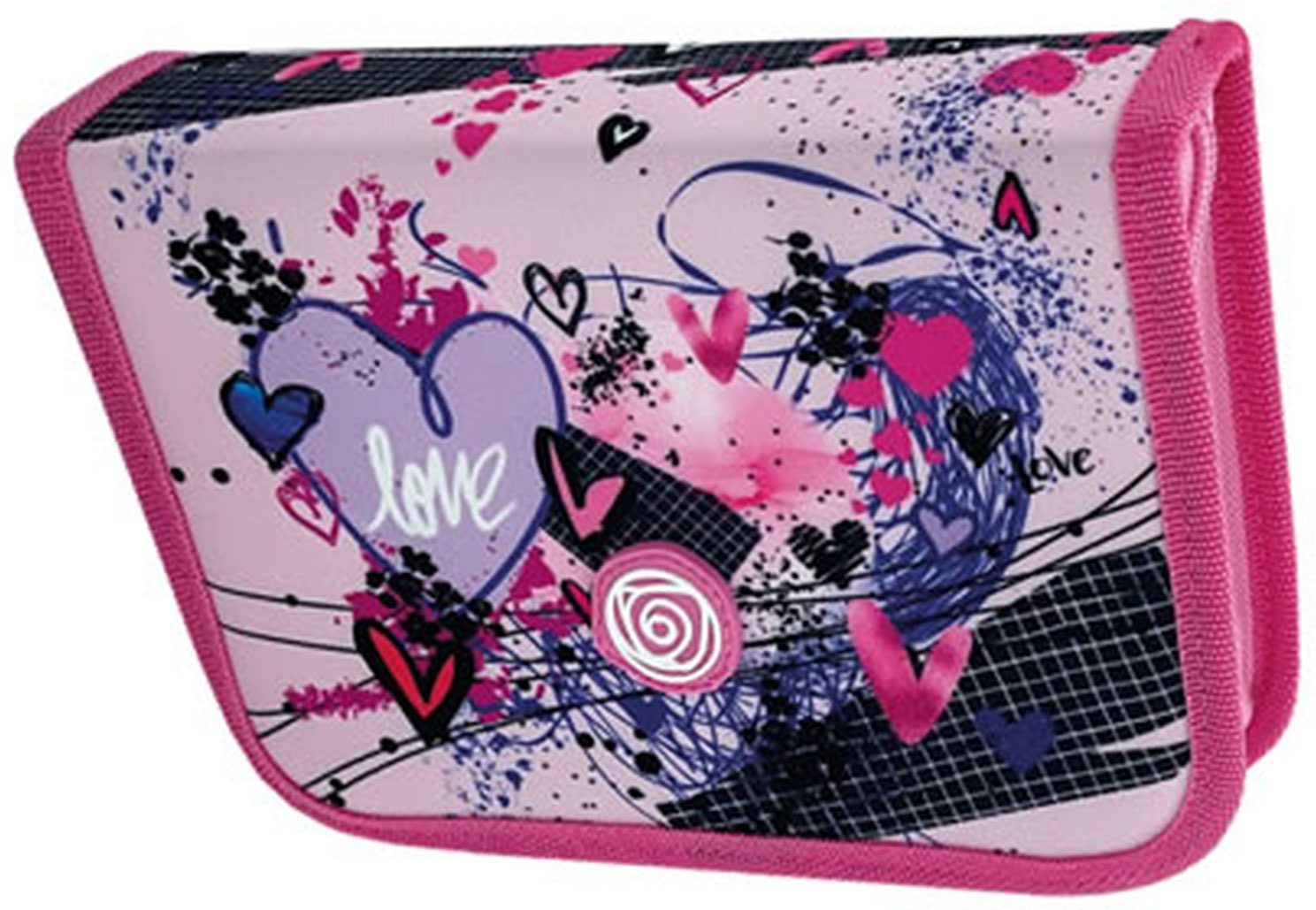 Penar școlar Kaos Maxi - Pink Love, 1 fermoar