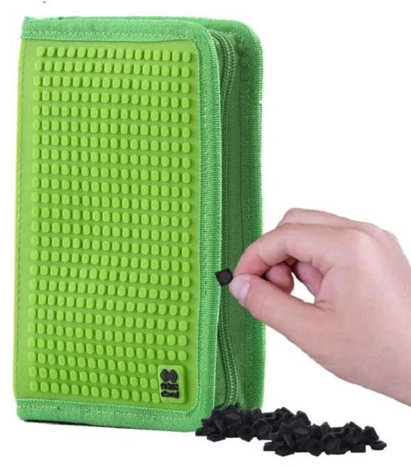 Penar școlar Pixie Crew - Maro/verde, cu 1 fermoar