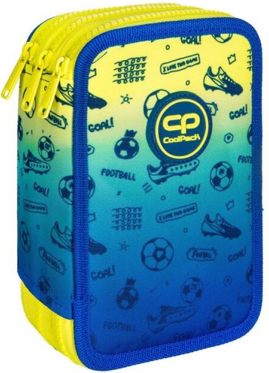 Penar școlar echipat Cool Pack Jumper 3 - Football 2T, cu 3 fermoare