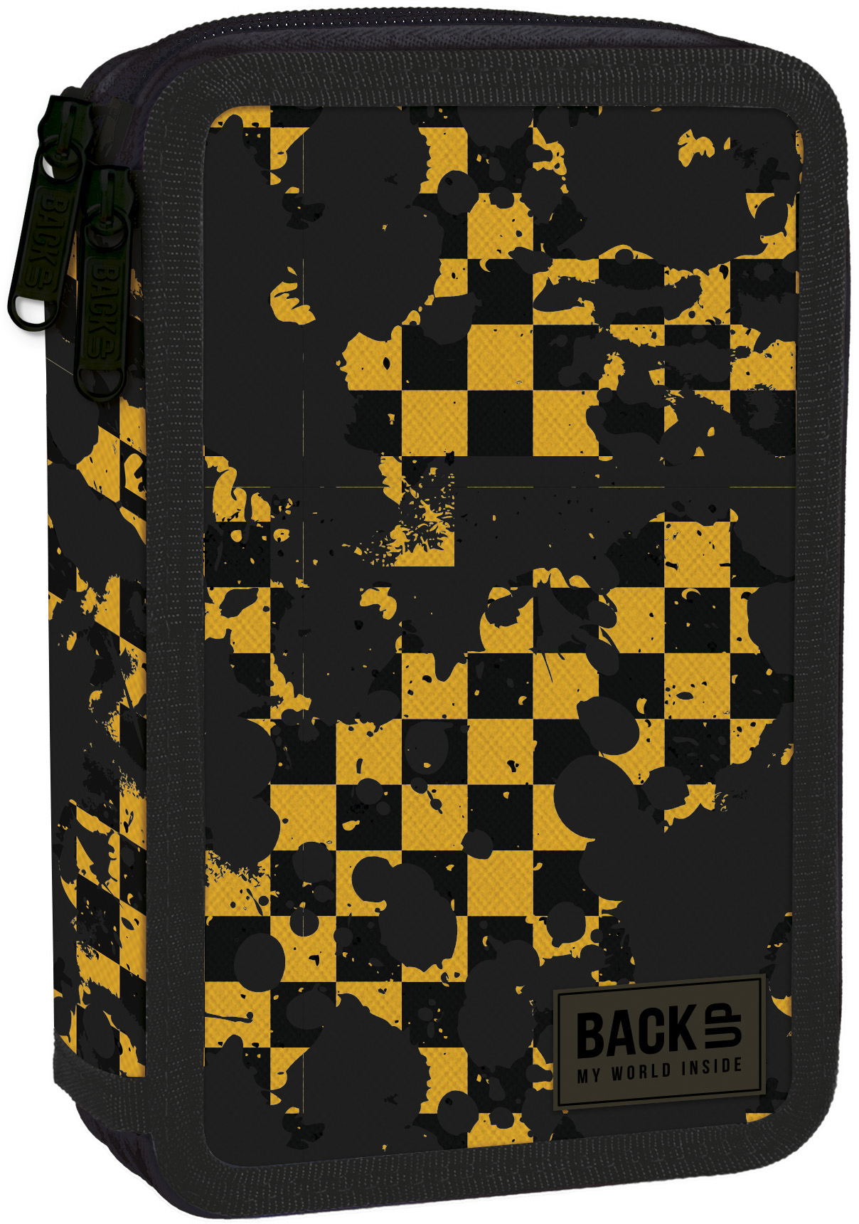 Penar școlar echipat Derform BackUp - Chess, 2 fermoare
