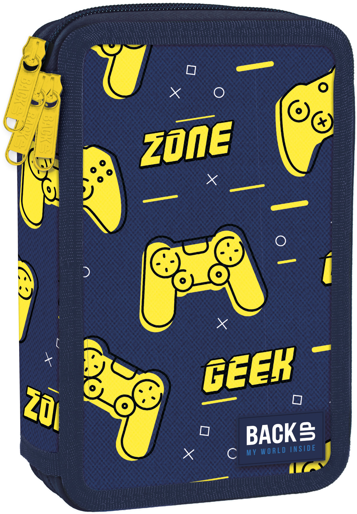 Penar școlar echipat Derform BackUp - Game zone, 3 fermoare