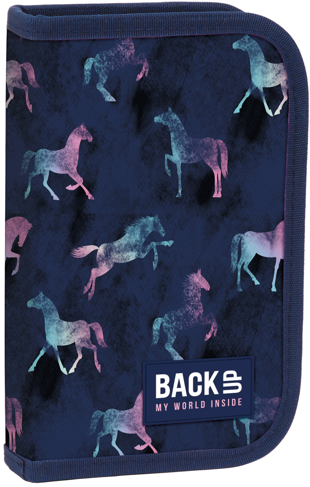 Penar școlar echipat Derform BackUp - Horses, 1 fermoar