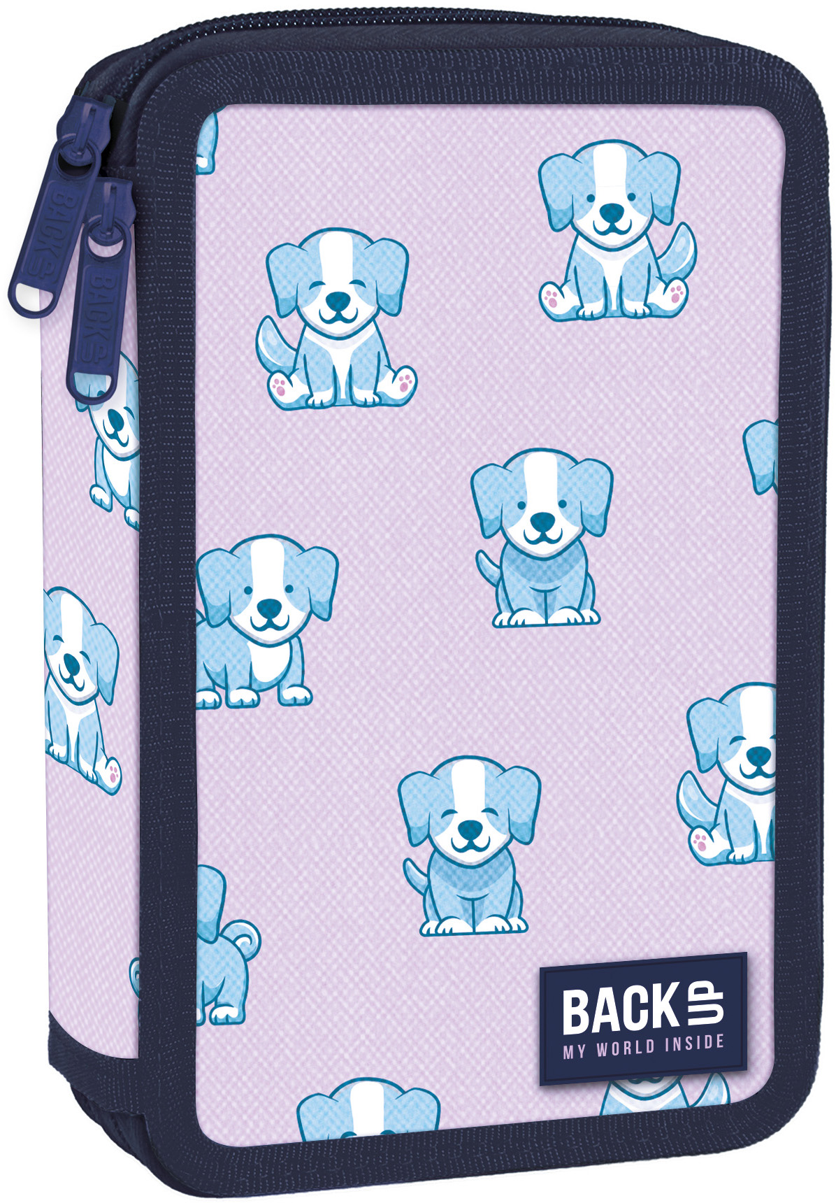 Penar școlar echipat Derform BackUp - Puppy, 2 fermoare