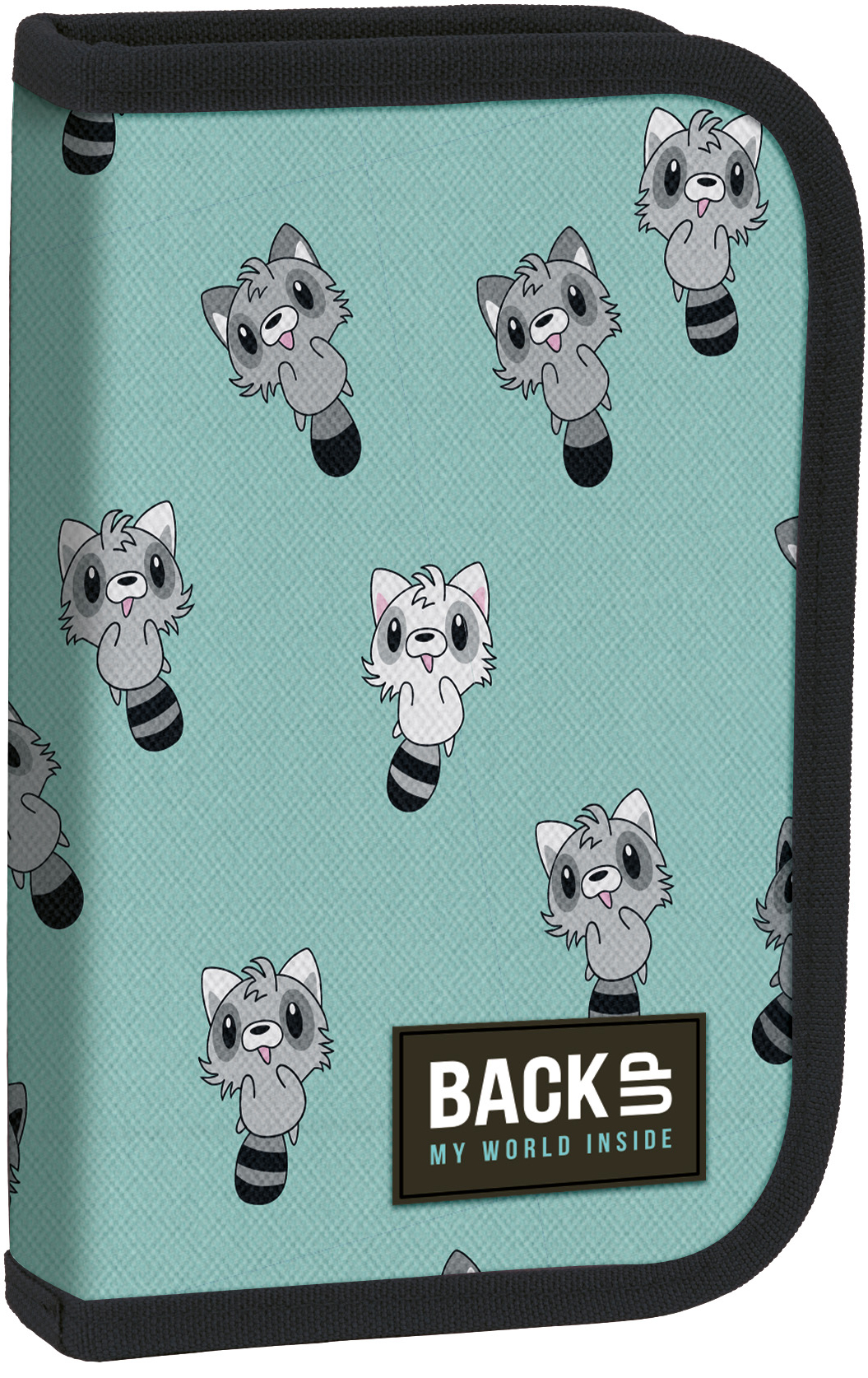 Penar școlar echipat Derform BackUp - Raccoon, 1fermoar